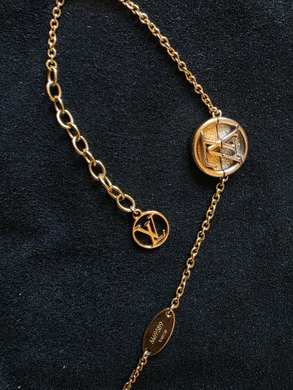 Louis Vuitton 2 Tone Bracelet (Model M69589)